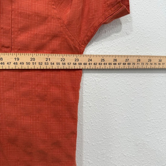 Age of Wisdom Mens Orange Textured Short Sleeve Button Up Shirt XL‎ - Picture 5 of 7